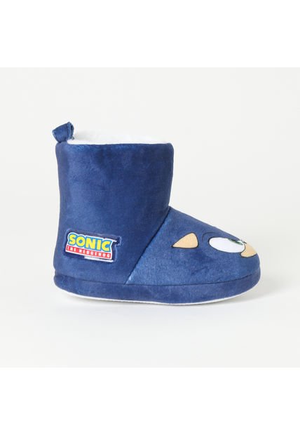 Pantufla Bota Niño Face Azul Sonic