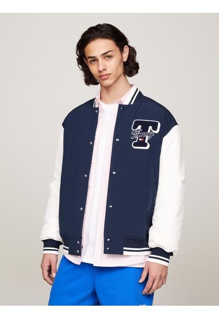 Chaqueta Bomber Letterman Azul Tommy Hilfiger