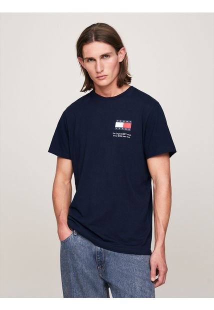 Polera Essential Con Logo Azul Tommy Hilfiger