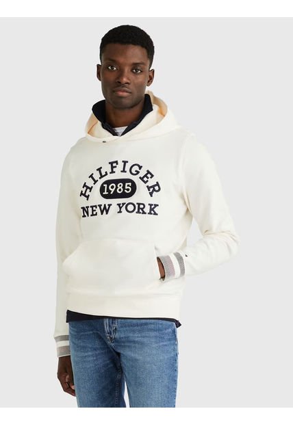 Polerón Hoodie Collegiate Monotype Blanco Tommy Hilfiger