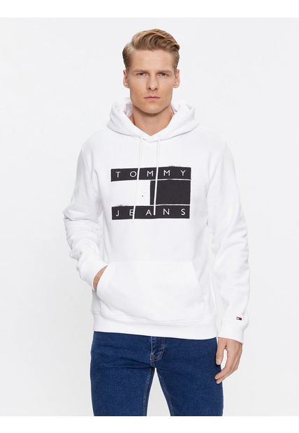 Polerón Hoodie Relaxed Grunge Blanco Tommy Hilfiger