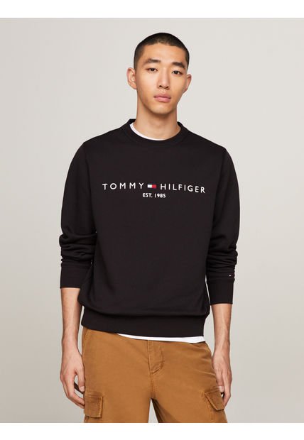 Poleron Tommy Logo Negro Tommy Hilfiger