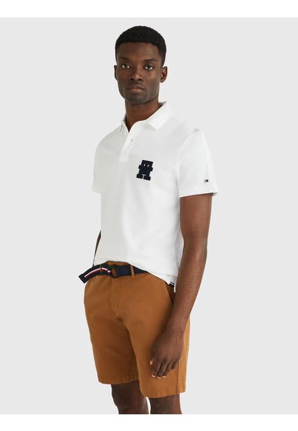 Polo Logo Monogram Th Blanco Tommy Hilfiger