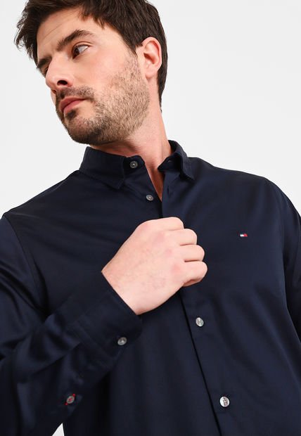 Camisa Tommy Hilfiger Azul Calce Regular Compra Ahora Dafiti Chile