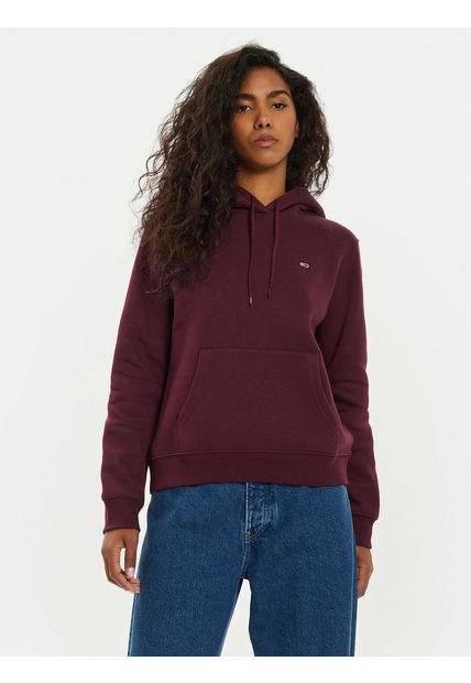 Polerón Hoodie Flag Logo Burdeo Tommy Hilfiger