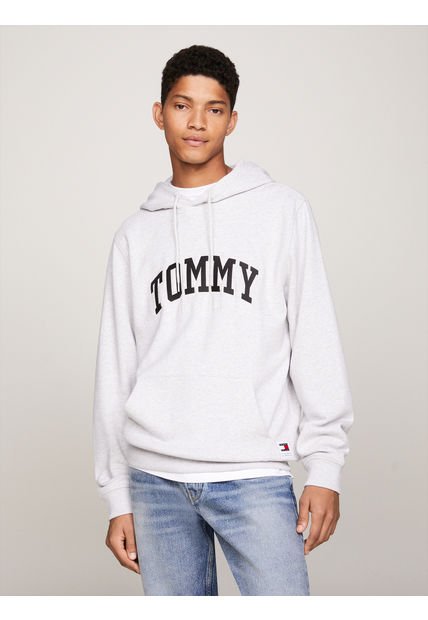 Polerón Hoodie Ny Varsity  Gris Tommy Hilfiger