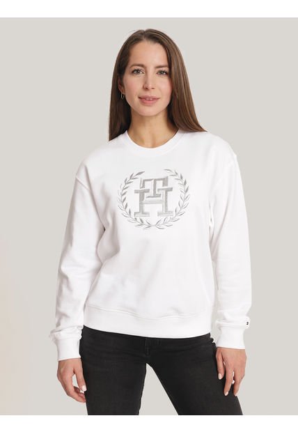 Polerón Con Logo Monogram Blanco Tommy Hilfiger