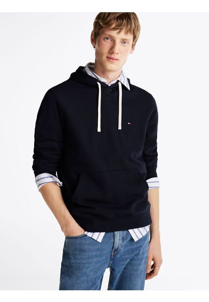 Polerón Hoodie Con Logo Bordado Azul Tommy Hilfiger