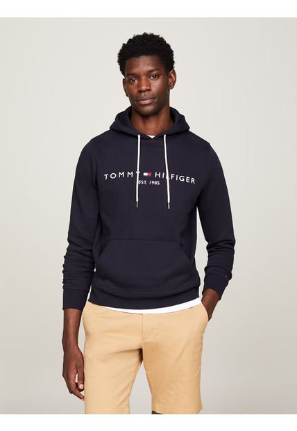 Poleron Wcc Hoodie Logo Azul Tommy Hilfiger