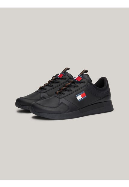 Zapatilla Essential Con Parche Negro Tommy Hilfiger