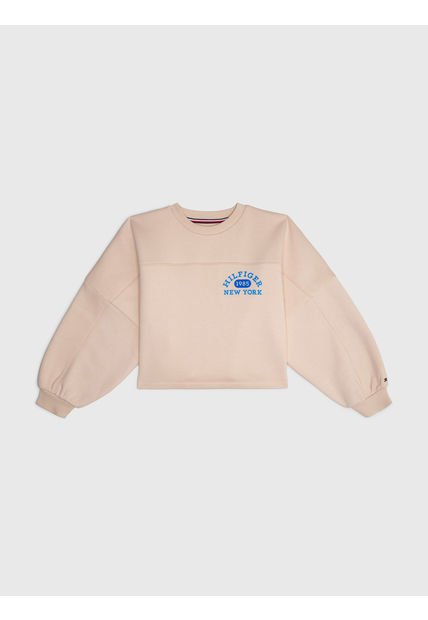 Polerón Varsity Logo C-Neck Beige Tommy Hilfiger