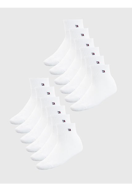 Pack De 6 Pares De Calcetines Athletic Quarter Blanco Tommy Hilfiger