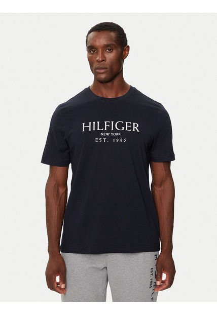 Polera Con Logo Monotype Azul Tommy Hilfiger