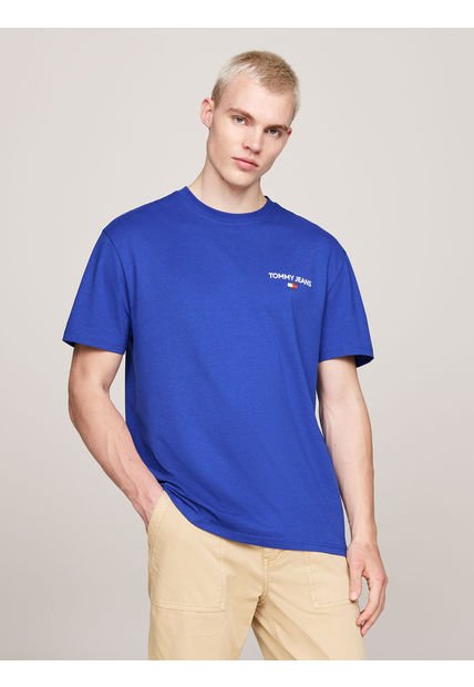 Polera Con Logo En La Espalda Azul Tommy Hilfiger