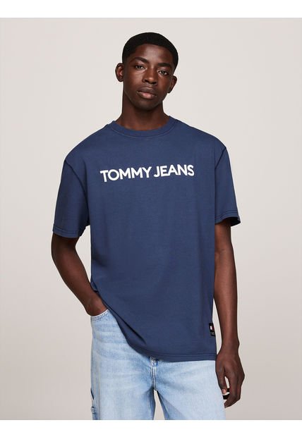 Polera New Classic Con Logo Azul Tommy Hilfiger