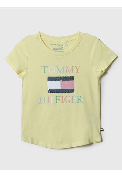 Polera Con Bandera De Lentejuelas Amarillo Tommy Hilfiger