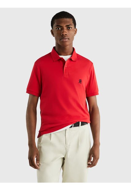 Polo Regular Fit Small Logo Rojo Tommy Hilfiger