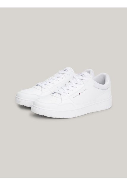 Zapatilla Essential De Cuero Blanco Tommy Hilfiger