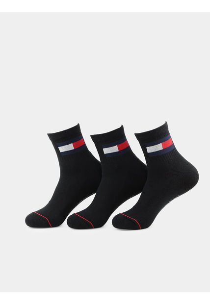 Pack De 3 Pares Calcetines Sport Con Logo Negro Tommy Hilfiger