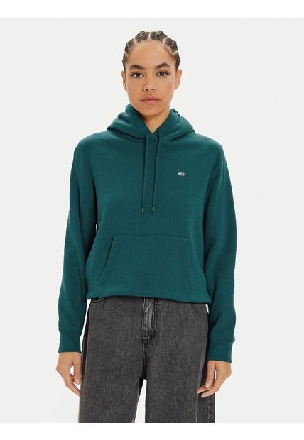 Polerón Hoodie Flag Logo Verde Tommy Hilfiger