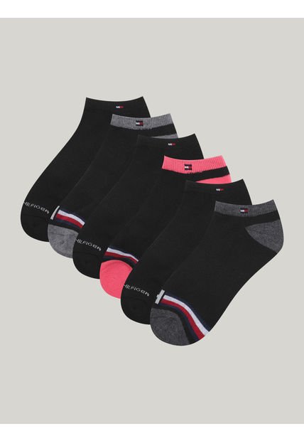 Pack De 6 Calcetines Athletic Sport Negro Tommy Hilfiger