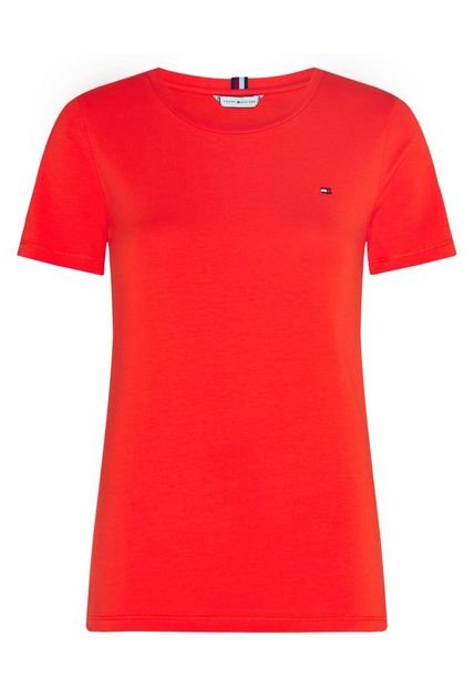 Polera Th Cool Solid Round Neck Naranjo Tommy Hilfiger Compra Ahora Dafiti Chile