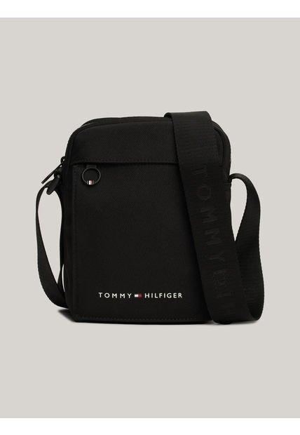 Bolso Reporter Solid Con Logo Negro Tommy Hilfiger