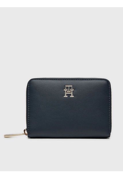 Billetera Pequeña Con Logo Azul Tommy Hilfiger