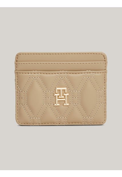 Tarjetero Con Logo Monogram Beige Tommy Hilfiger