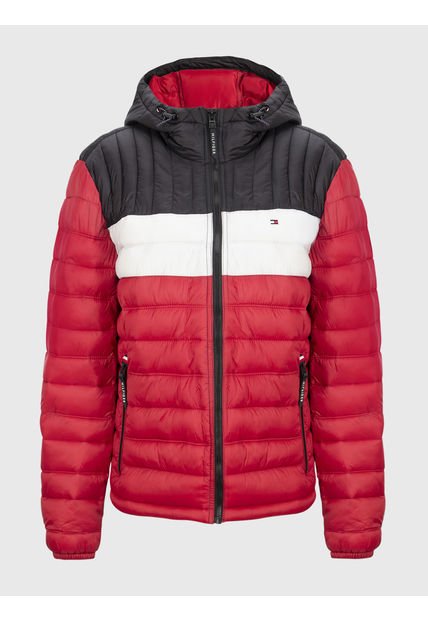 Parka Weight Quilted Colorblock Multicolor Tommy Hilfiger