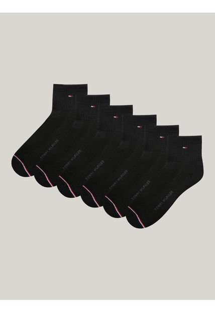 Pack De 6 Pares De Calcetines Sport Athletic Quarter Negro Tommy Hilfiger