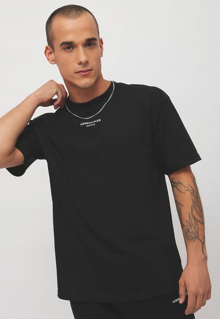 Polera U Esenciales Oversized Negro - Calce Oversize