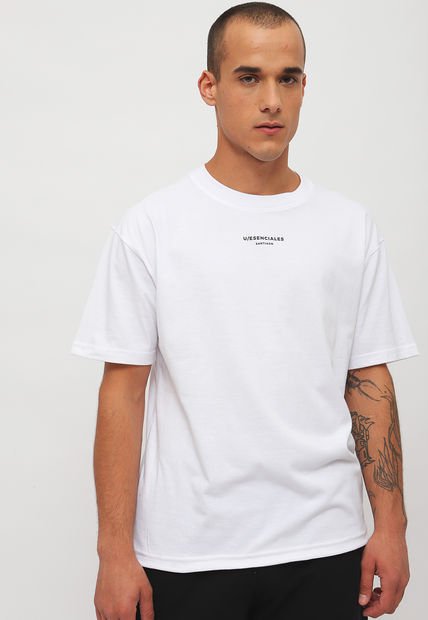 Polera U Esenciales Oversized Blanco - Calce Oversize