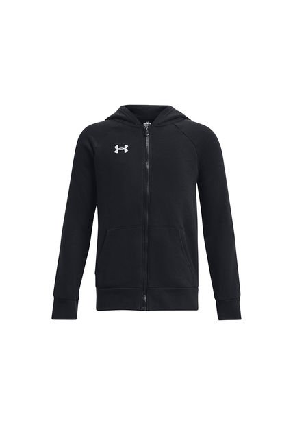 Polerón UA Rival Fleece Para Niño Negro Under Armour