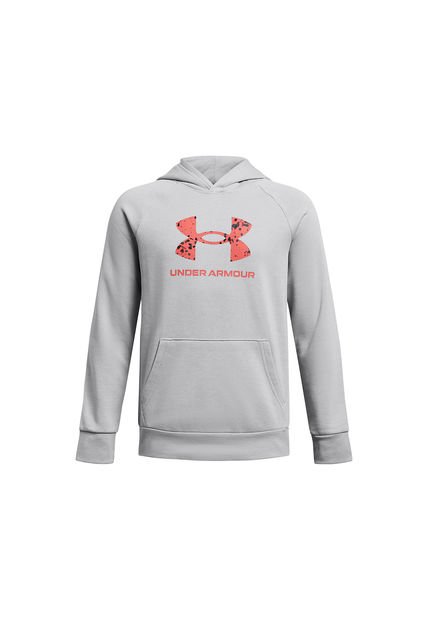 Polerón UA Rival Para Niño Gris Under Armour