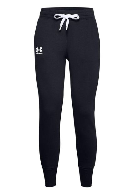 Pantalón Mujer Rival Fleece Joggers Negro Under Armour