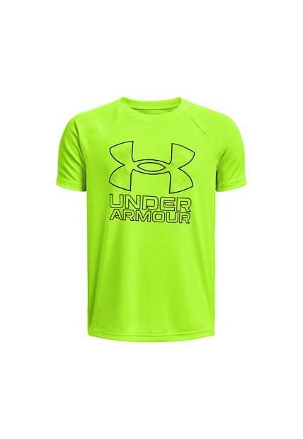 Polera M/C Train Tech™ Hybrid Print Fill Verde Niño Under Armour