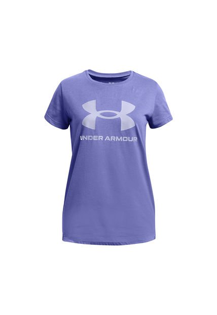 Polera Manga Corta Sportstyle Niña Morado Under Armour