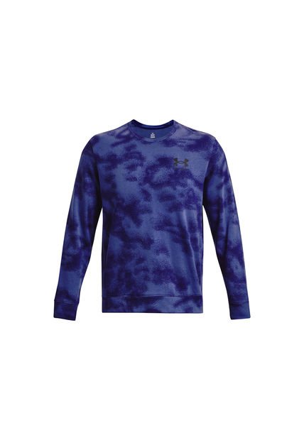 Polera Training Rival Terry Novelty Crew Azul Hombre Under Armour