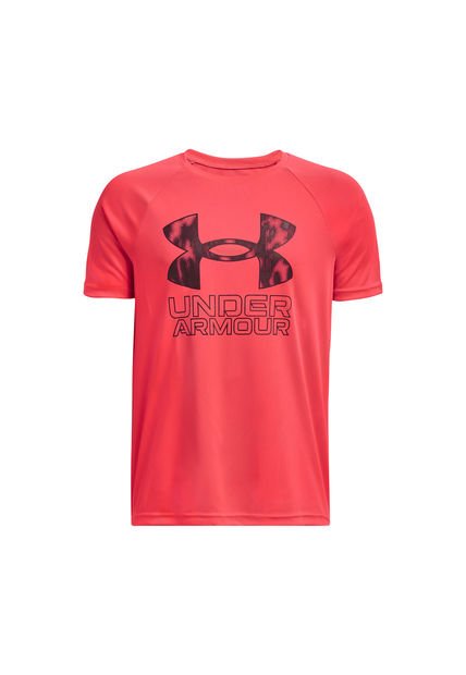 Polera Manga Corta UA T Hybrid Niño Rojo Under Armour