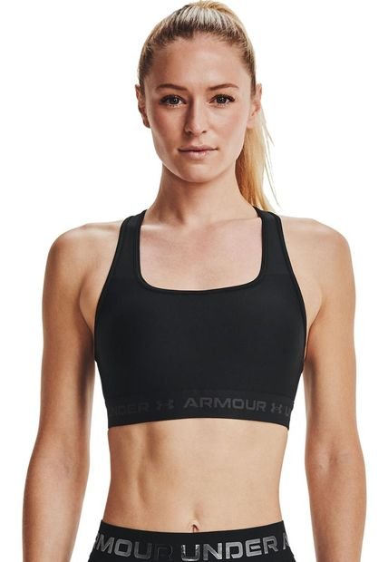 Peto Mujer Ua Crossback Mid Bra Negro Under Armour