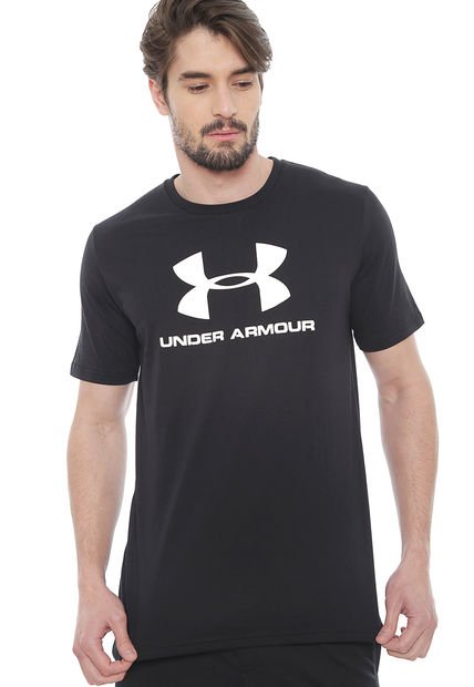 Polera Under Sportsyle Logo SS Negro - Regular - Ahora | Chile