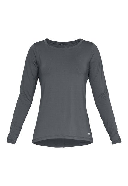 Polera M/L Mujer Ua Hg Armour Long Sl Gris Under Armour