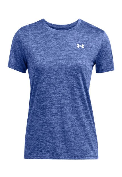 Polera Manga Corta Tech Twist Mujer Azul Under Armour