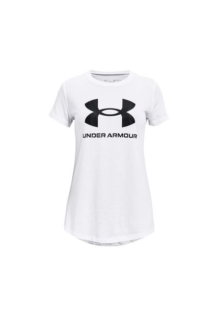 Polera M/C Niña Ua Sportsyle Logo Blanco Under Armour