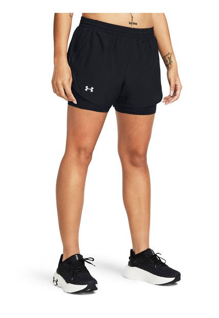 Shorts Ua Fly-By 2-En-1 Para Mujer Negro Under Armour