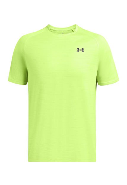 Polera Manga Corta Tech Tiger Hombre Verde Under Armour