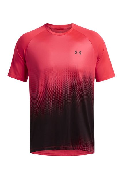 Polera Manga Corta Tech Fade Hombre Rojo Under Armour