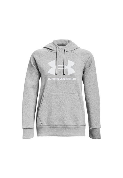 Polerón Big Logo UA Rival Gris Para Mujer Under Armour