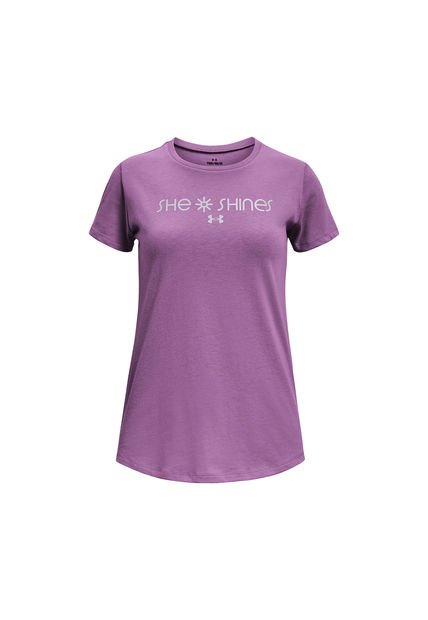 Polera Ua She Shines Gradie Morado Niña Under Armour